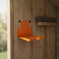 Wall-Mounted Tool Holder Bent Plate Metal Storage Bracket Orange