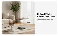 2 Pieces Cumulus and Flower Table Set Asymmetrical Shape CumulusShaped Accent Table Set Rounded Corners Space-Saving