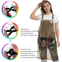 Semi-Transparent TPU Waterproof Apron for Hair Salon and Beauty Work, Solid Color