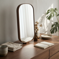 Organizer with Full-Length Mirror Freestanding Coat Rack Triple-Function Design Space-Saving for Homeowners, Apartment Dwellers