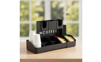 Coffee Station Organizer Extendable Shelf Easy Access for Break Room, Baristas