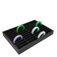 Premium 40-Slot Bracelet Display Tray for Hetian Jade, Jadeite, and Gold Bracelets, Universal Fixed Jewelry Holder