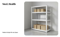 Sturdy Construction Multi-Layer Steel Shelf High Load Capacity Heavy Duty Storage Shelf Space Saving Heavy Duty Metal Shelving Easy Assembly for Office, Living Room, Basement, Kitchen