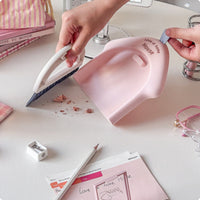 Desktop Cleaning Brush Compact House-Shaped Cleaning Brush Arched Handle