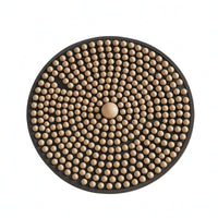 Wooden Foot Massage Mat Black Base Health Accessory Textured
