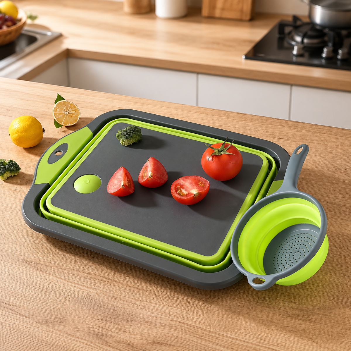 collapsible wash basin set