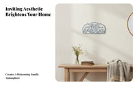 Metal Wall Sign Sign Farmhouse Style Embossed Wall Sign Floral Detail