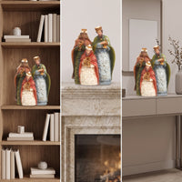 Christmas Three Wise Men Figurine Religious Three Kings Figurines Resin Wise Men Figurines Holiday for Shelf, Bookcase