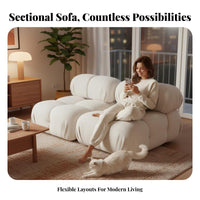 Nordic and design Curved sectional Sofa abrasion-resistantResistant Sectional Couch Vintage themed Living Room Furniture space-saving for Apartment Dwellers, Pet Owners, Interior Design fans, Studio, Lounge Area, Office