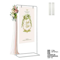 Iron Wedding Welcome Arch Stand Square Adjustable Sign Display Frame
