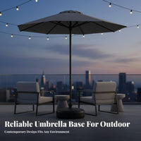 Water Fillable Umbrella Base Stable Outdoor Umbrella Weight Base Heavy Duty Parasol Stand for Garden, Backyard, Poolside