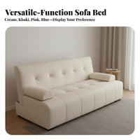 Multi-Functional Foldable Sleeper Sofa Space-Saving Two-Seater Loveseat Bed Versatile Design Loveseat Sleeper High-Density Foam Cushion for Apartment Dwellers, Young Adults, Homeowners, Small Areas, Bedroom, Home Office