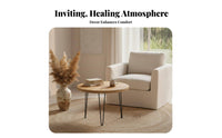 Three-Legged Round End Table Wabi-Sabi design Household Furniture Minimalist Design child-safe Rounded Edges for Small Spaces