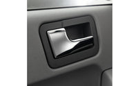 Chrome-Colored Front Interior Door Pull Handle Black Textured Recessed Door Handle Integrated Mounting Tab Car Part Rectangular
