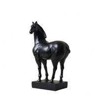Standing Horse Figurine Rectangular Base Standing Horse Statue Indoor