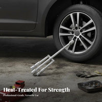 Folding Cross Wrench Space Saving Folding Lug Wrench Easy Storage for Mechanics