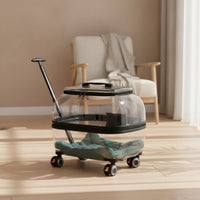Wheeled Pet Carrier Breathable Pet Carrier with Wheels Comfortable for Passengers