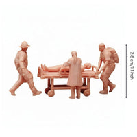 1/64 Scale First-Response Team Figurines Realistic Details Hand Painted Miniature People High Detail Diorama Figures for Model Train Setup
