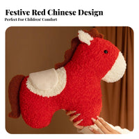 Horse Shaped Cushion Festive Decor Horse Shaped Throw Cushy Comfort Touch Chinese Design Throw Pillow for Children, Adults, Bedside, Bedroom