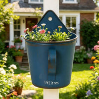 Metal Wall Planter Triangular Back Plate Vintage Wall Planter Curved