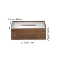 Wooden Tissue Box Wood-Grain Rectangular Tissue Box Cover Easy to Clean