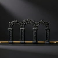 Miniature Arch Baroque Miniature Backdrop with Columns Carved Arch Backdrop for Photo Backdrops