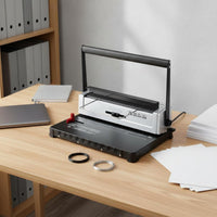 34 Hole Paper Puncher Compact Design Double Loop Wire Binder Construction Wire Binding Machine for Teachers