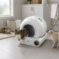 Smart Feline Litter Box Compact Self-Cleaning Feline Litter Box No Scooping