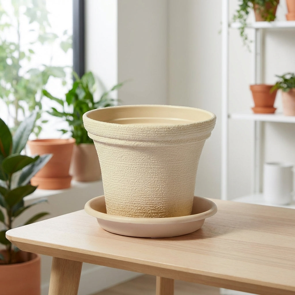 Plant Pots for House Plants with Self Watering, Durable Coffee Plastic Tall Planter, Outdoor Herb Planter, Large Rectangular Flower Pots