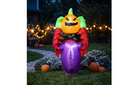 Inflatable Pumpkin Creature Halloween Inflatable Jack-O'-Lantern Yard Decoration Inflate Outdoor for Lawn, Front Porch