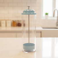 Straws Dispenser with Metal Rod Upright Straws Holder Container for Kitchen Counter