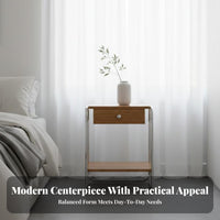 Bedside Cabinet with Magazine Holder centuryera Modern Nightstand for Students