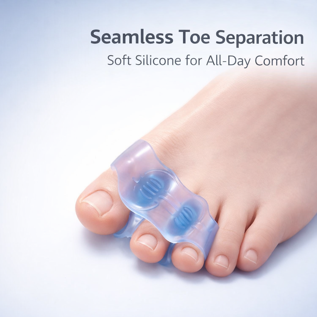 Toe Sleeve for Big Protection and Posture Correction, Breathable Elastic Separators for Comfort