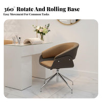 Armless Rolling Task Chair contouredd spine-supportiverest rotate Seating Ergonomic spine-supportive Support