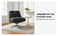 Upholstered Rotating Armchair Nordic and Design Rotating Barrel Armchair Designer Look Ergonomic Design for Adults, Bedroom