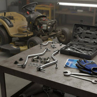 Adjustable Steering Rod Kit Compatible Fit Mower Steering Linkage Set Metal
