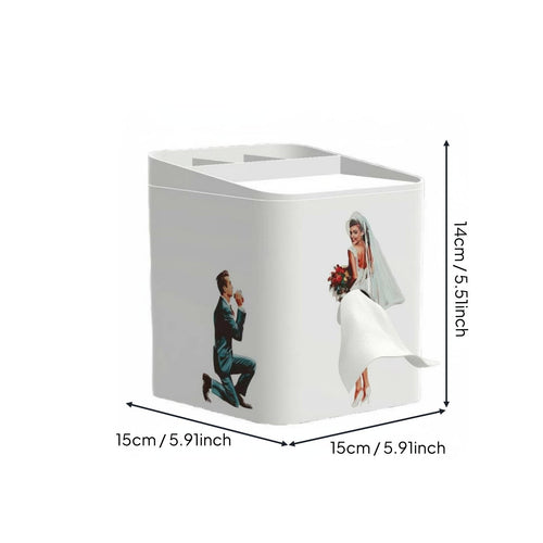 Creative Character Tissue Holder High Capacity Desktop Organizer for Living Room