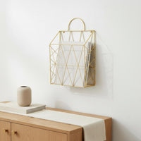 Wall Mounted Periodical Holder Space Saving Metal Wire Periodical Rack