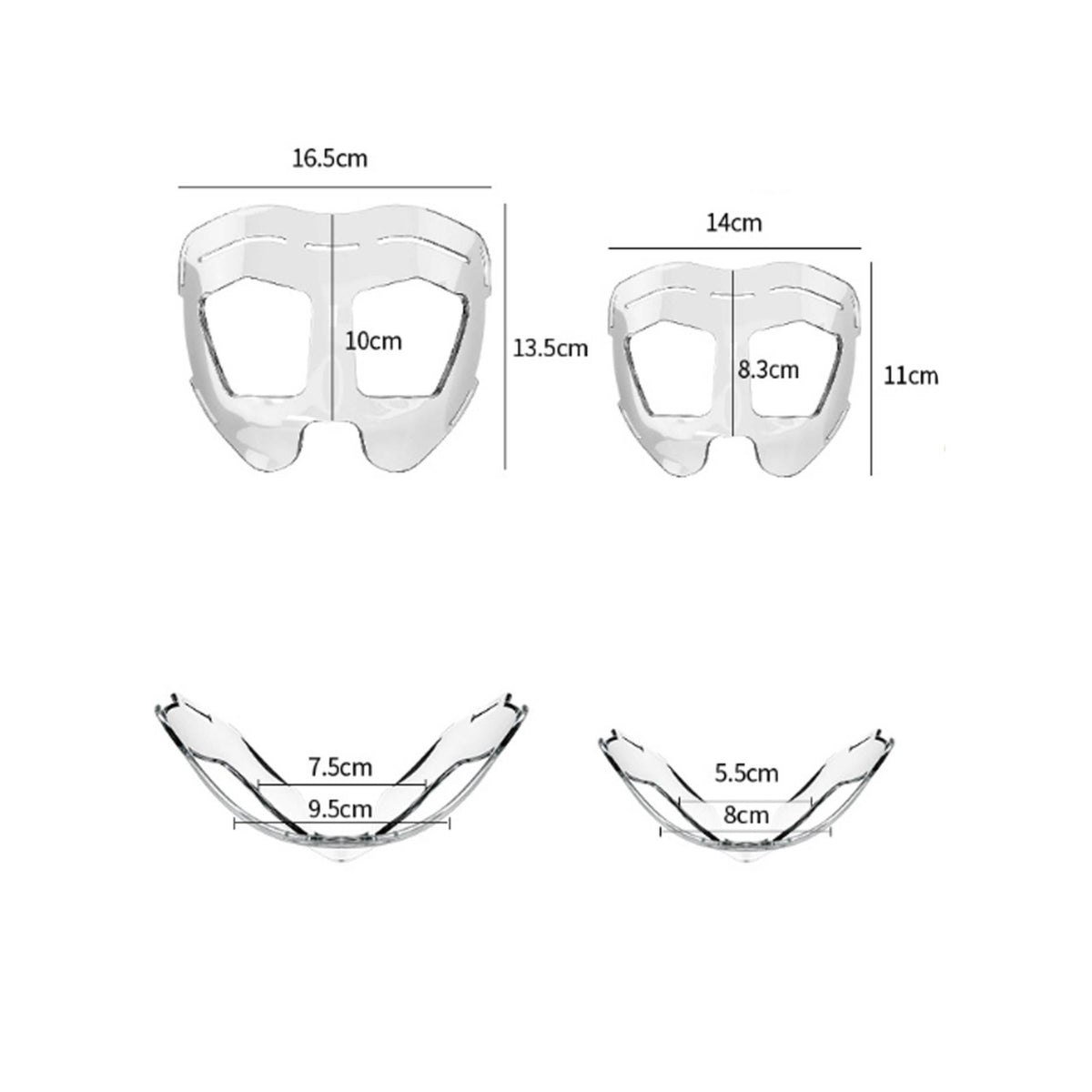 Transparent Basketball Face Guard Lightweight Sports Safety Gear Adjustable