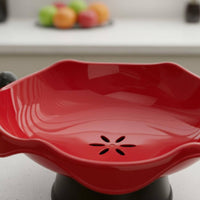 Pedestal Fruit Bowl Elegant Design High Foot Snack Plate Large Capacity