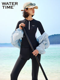 WaterTime 潜水服女水母衣冲浪潜水高级感湿衣防晒长袖分体游泳衣