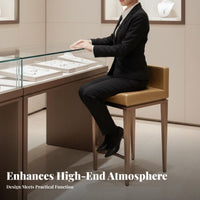 Upholstered Low-Back Stool Modern Design Commercial Furniture Sturdy