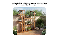 Freestanding Design Multi-Tier plant display rack Space-Saving Plant Shelf Sturdy Construction Display Rack Easy Assembly for Gardeners, Balcony, Living Room, Indoor, Bedroom