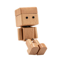 Robot Car Air Freshener Minimalist Wooden Robot Ornament Handmade for Drivers