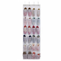 Over the Door Storage Bag Cotton Linen Material Textile Hanging Storage Pockets
