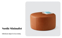 Soft Round Stool Nordic Design Footstool Multi-Functional Multifunctional for Boutique Owners, Fitting Room, Entryway, Bedroom