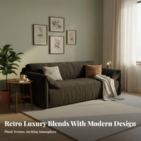 Luxurious Deep-Seat Couch French Retro Design Deep Seat Cushiony Couch Skin-Friendly Sofa for Business Owners, Apartment Dwellers, Boutique, Lounging