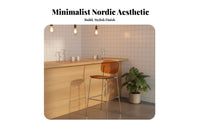 Clear Top High Chair Modern Modern Design Clear Acrylic Stool Space-Saving Easy to Clean for Cafe Owners, Bar, Small Areas
