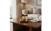 2-Tier Wooden Stand Versatile 2-Tier Serving Tray Centerpiece Two-Layer Fruit Plate for Parties, Kitchen Counter, Dresser