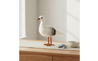 Artificial Seagull Artisanal Feathered Bird Model for Garden, Photography Prop